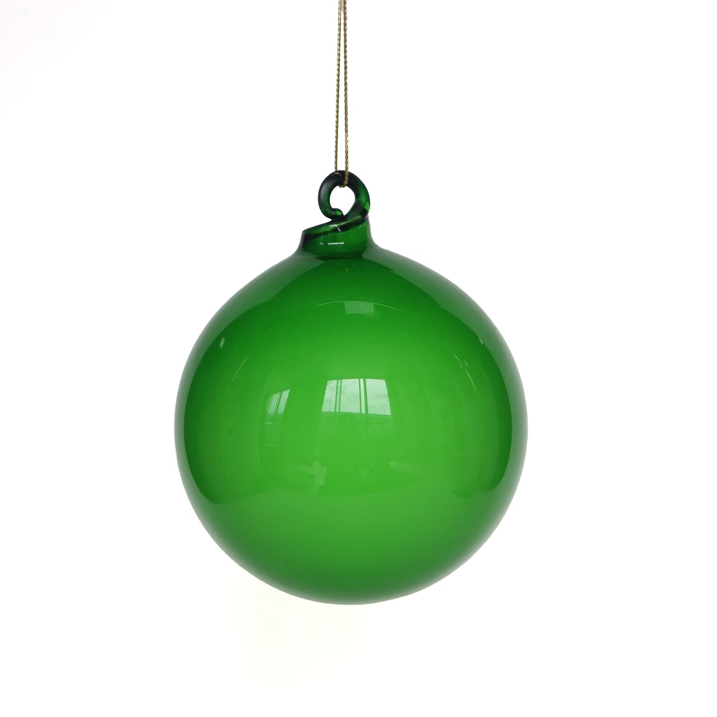 5” Glass Ornament - Emerald