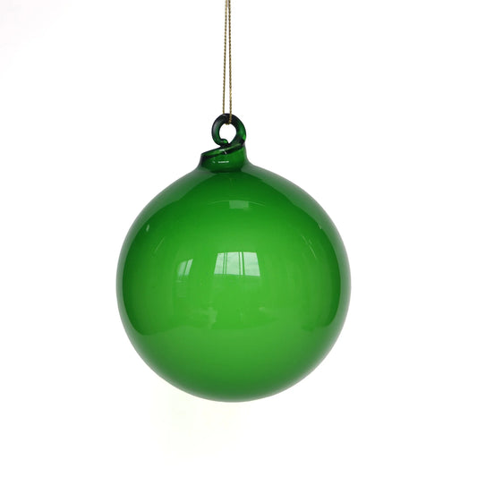 5” Glass Ornament - Emerald