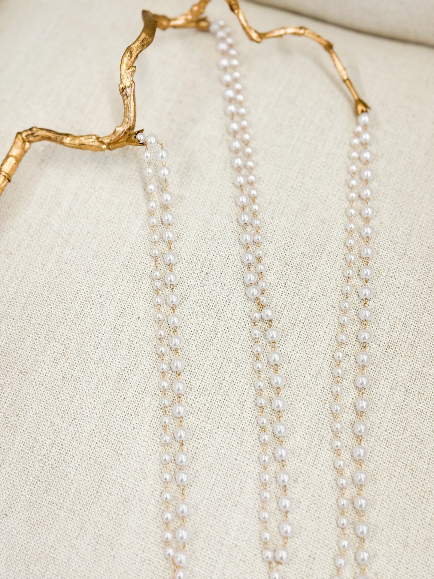 Gilded Pearl Cascade Stem Bundle Of 3