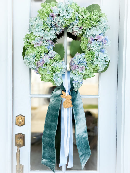 The Cottontail Hydrangea Wreath And Sash