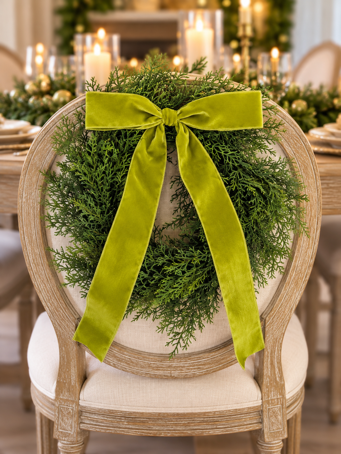 Lime Green Luxury Velvet Tie-On Bow