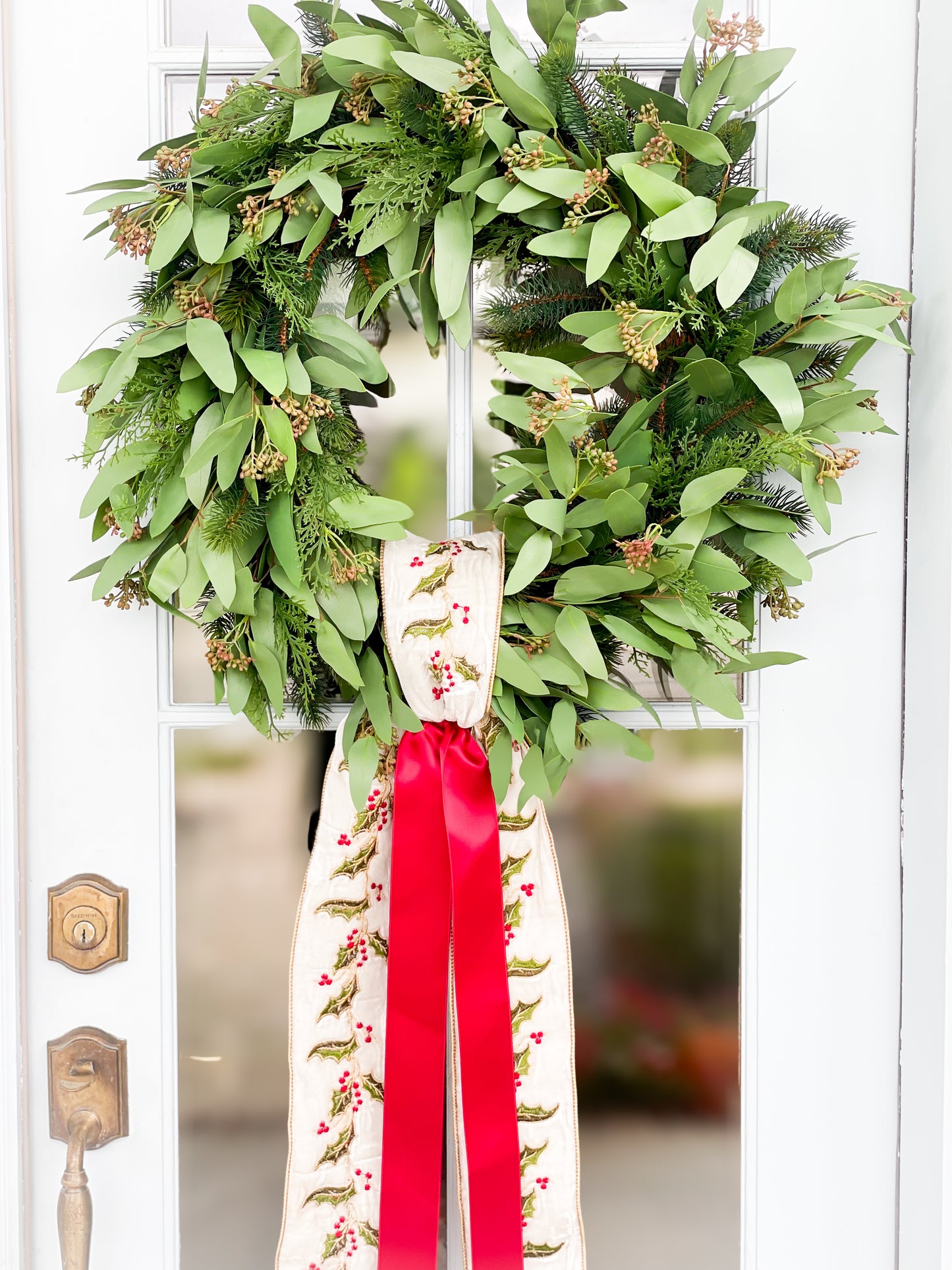 The Yuletide Eucalyptus Wreath And Garland Front Door Blanc Box