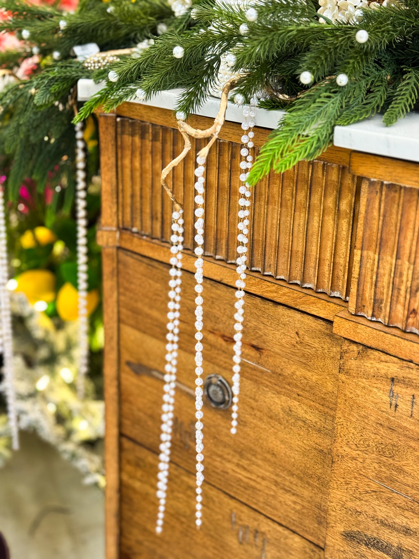 Gilded Pearl Cascade Stem Bundle Of 3