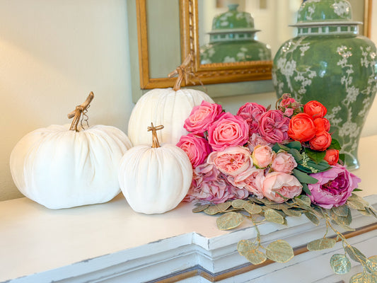 Blush & Gold Velvet Pumpkin Luxe Collection