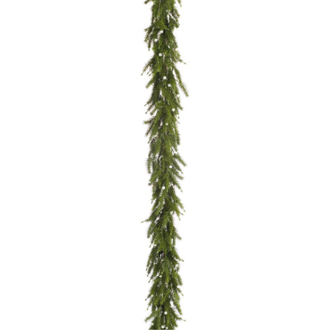 6' Pearl Pine Garland  Green Pearl