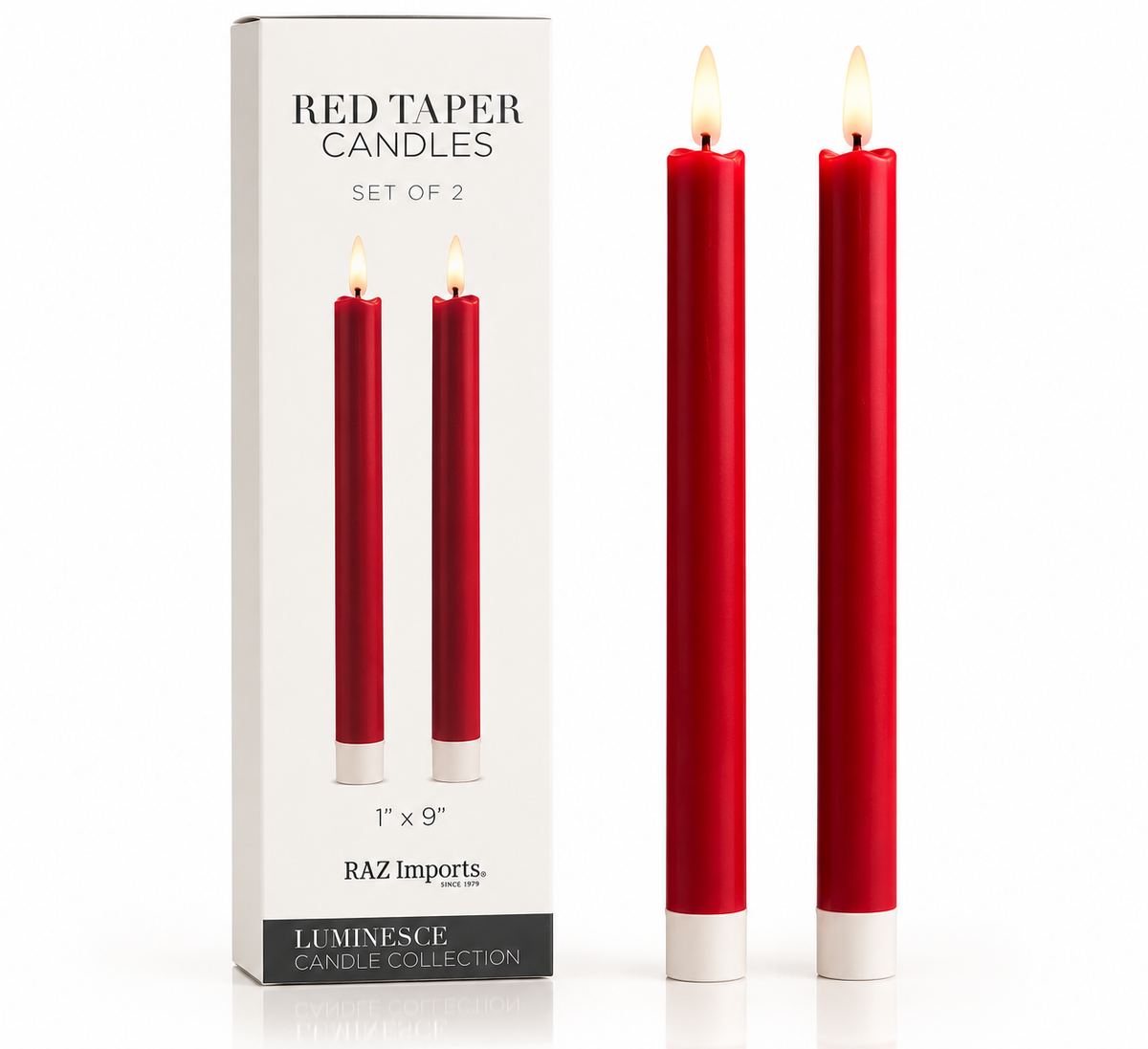 Set of 2 Red Candles