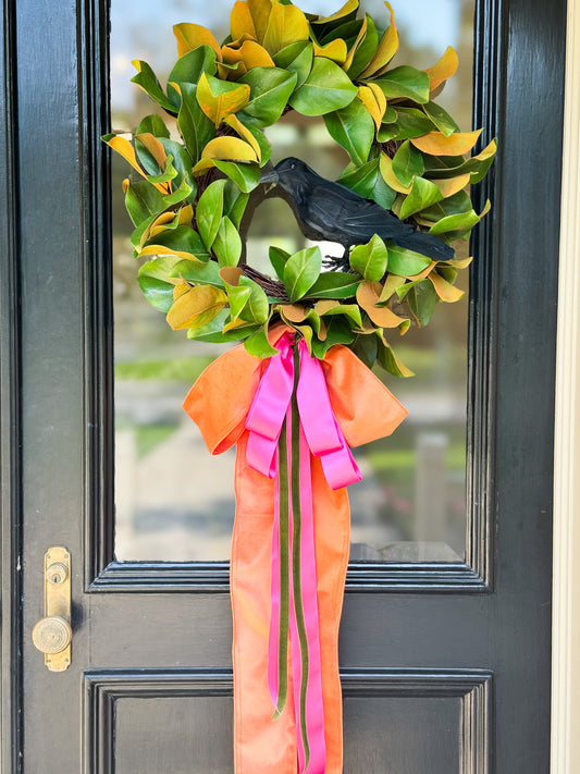 Crows To Cornucopia Wreath