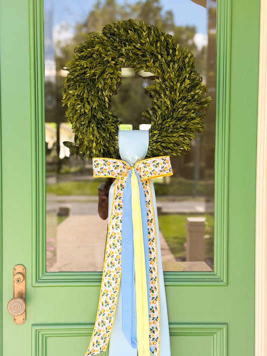 Southern Citrus Tea Leaf Wreath
