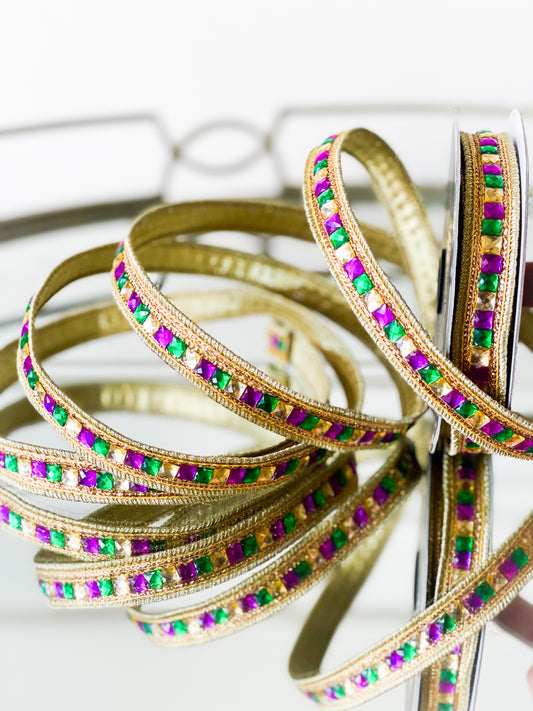 Mardi Gras Jewel Ribbon