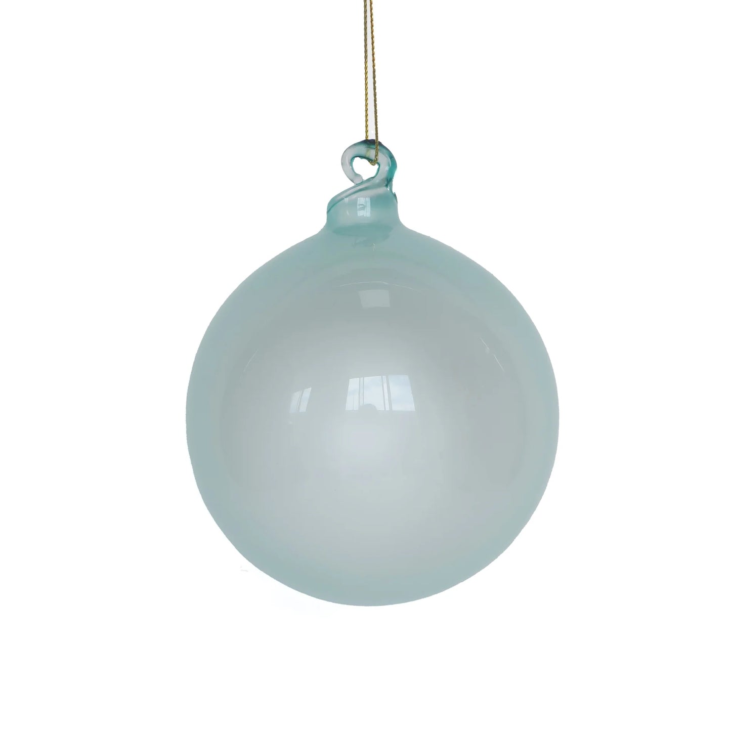5” Glass Ornament - Light Blue