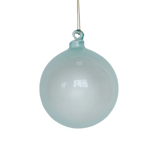 5” Glass Ornament - Light Blue