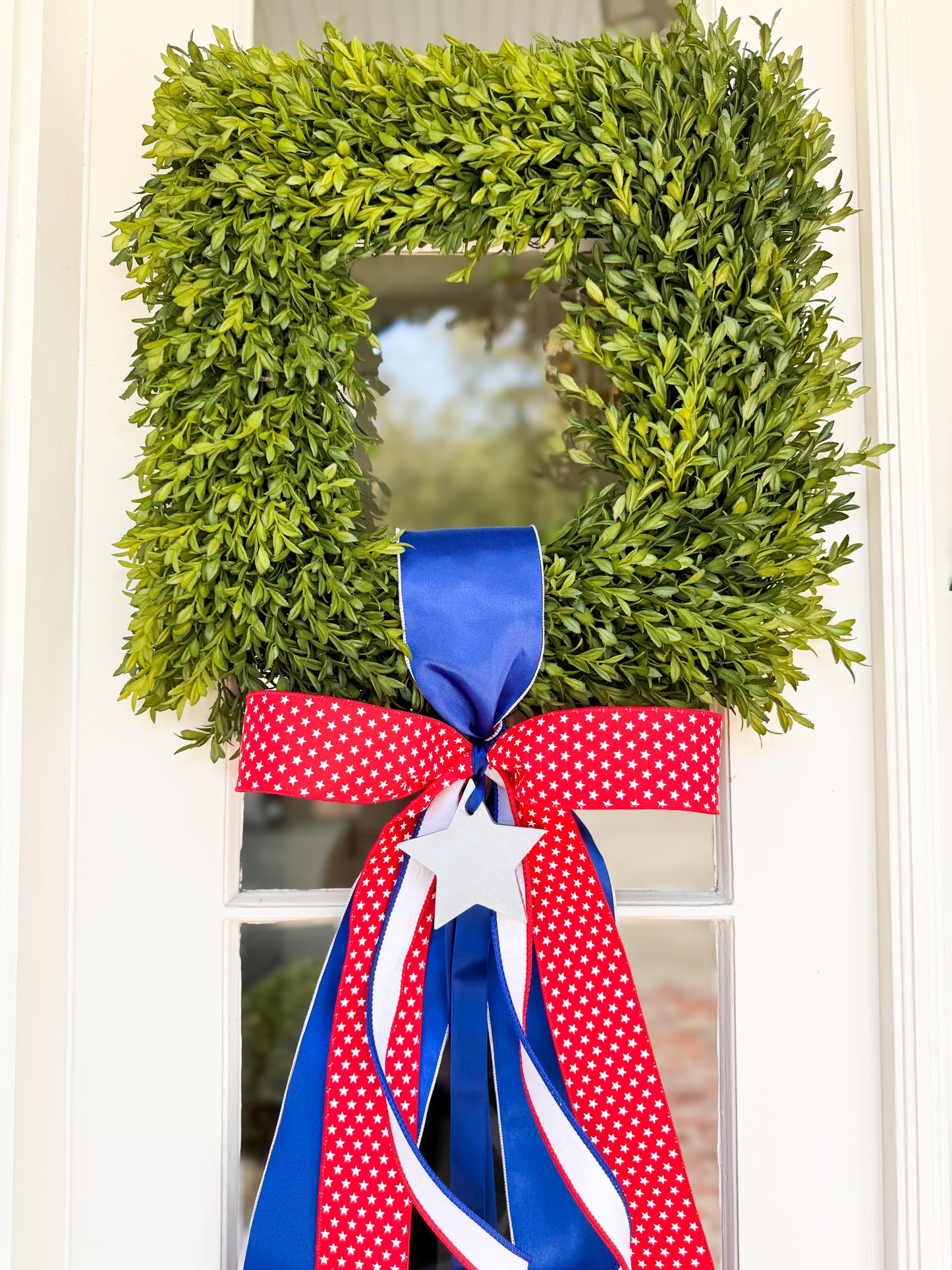 Star Spangled Garden Tea Leaf Wreath