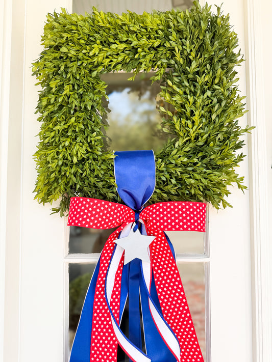 Star Spangled Garden Tea Leaf Wreath