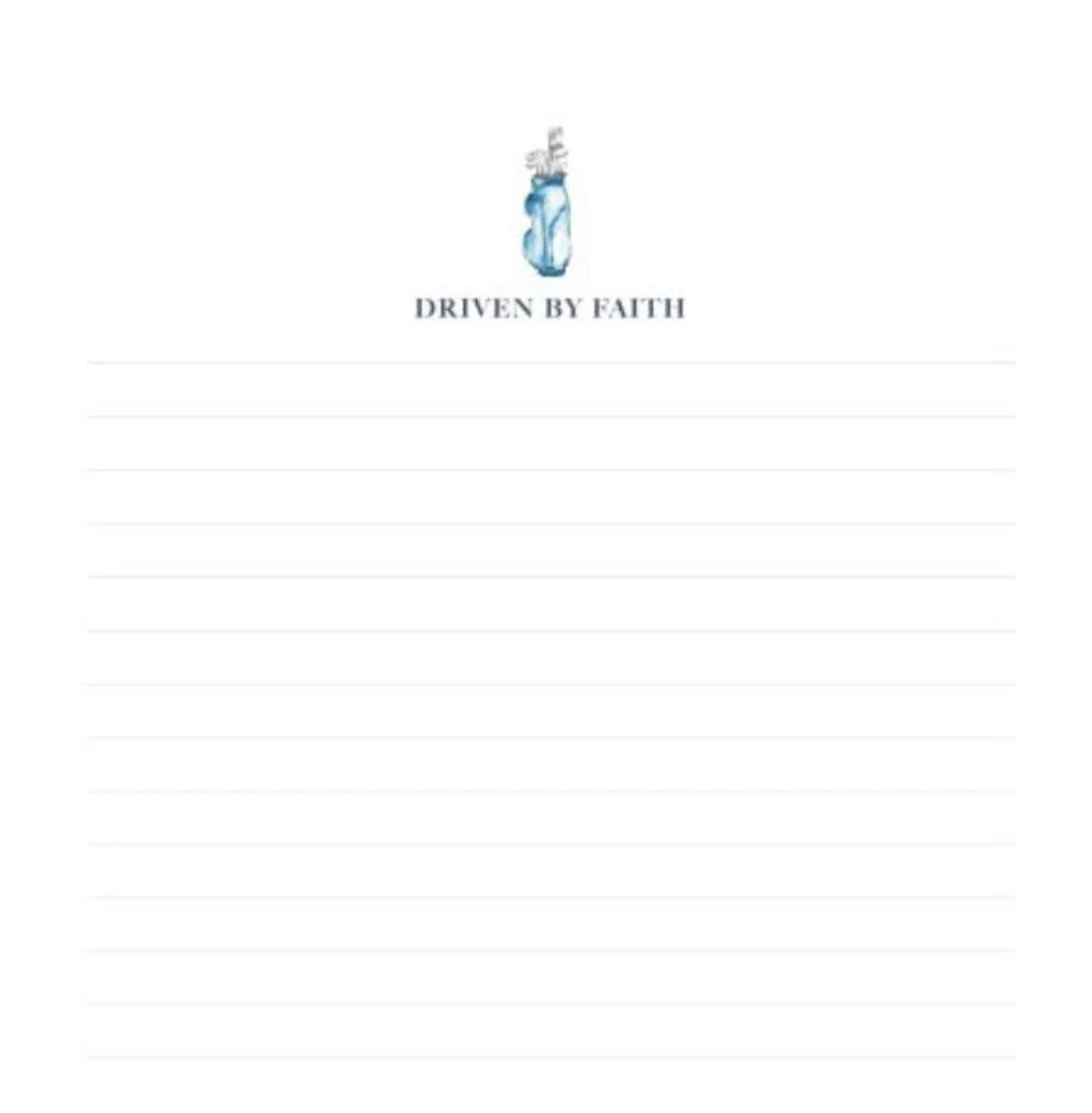 ANNE NEILSON- DRIVEN BY FAITH Notepad