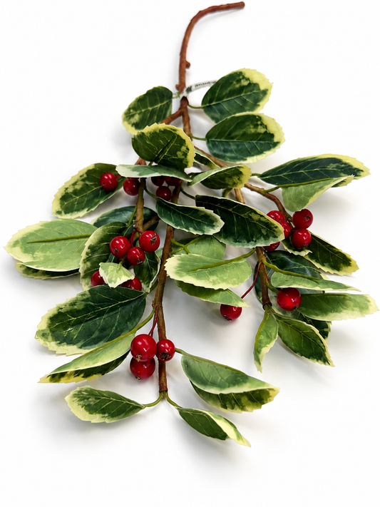26" Berry Leaf Spray