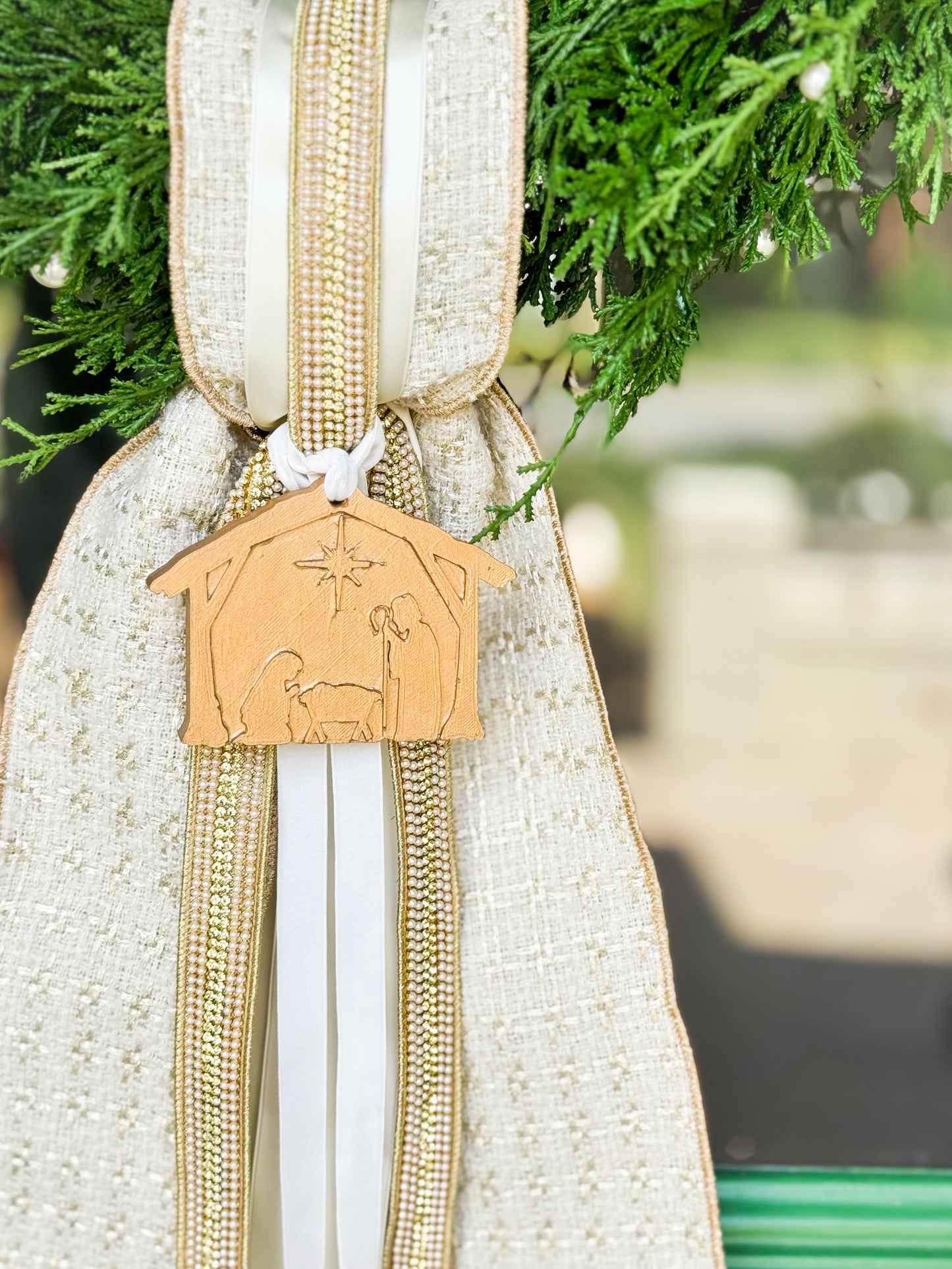 Silent Night Nativity Wreath