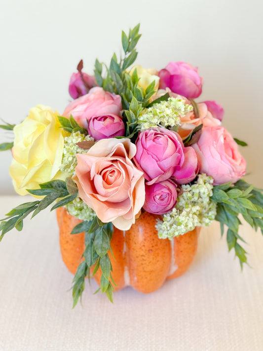 Small Blushing Harvest Pumpkin Arrangement