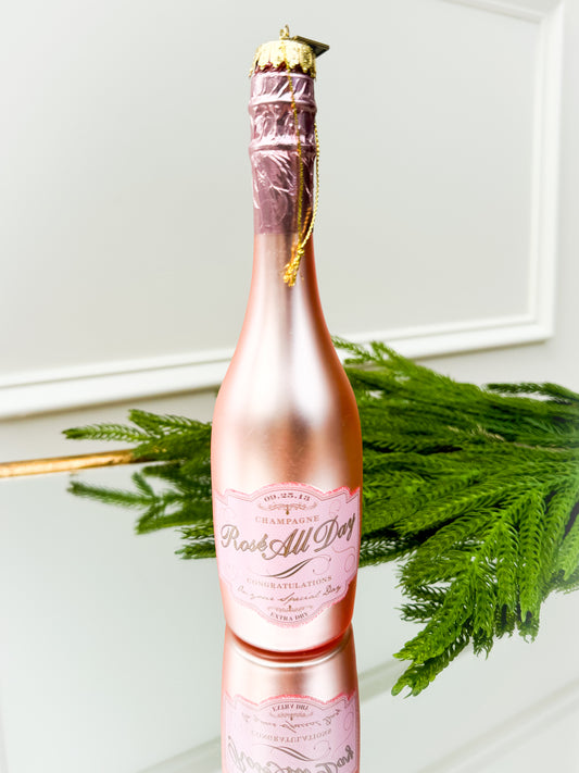 Pink Champagne Ornament