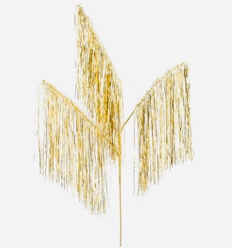 48" Tinsel Hanging Spray  Gold