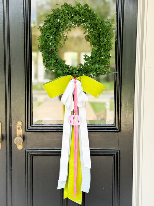 Painted Pumpkin And Pearl Wreath