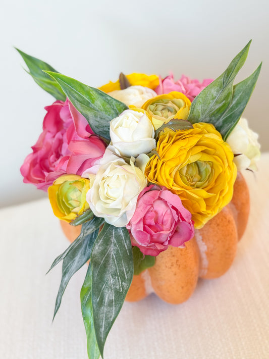 Small Golden Harvest Pumpkin Arrangement