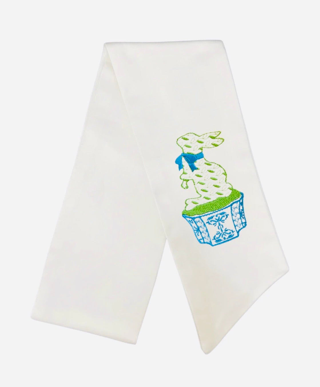 Chinoiserie Bunny Wreath Sash
