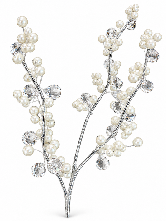 Pearl & Crystal Decorative Spray