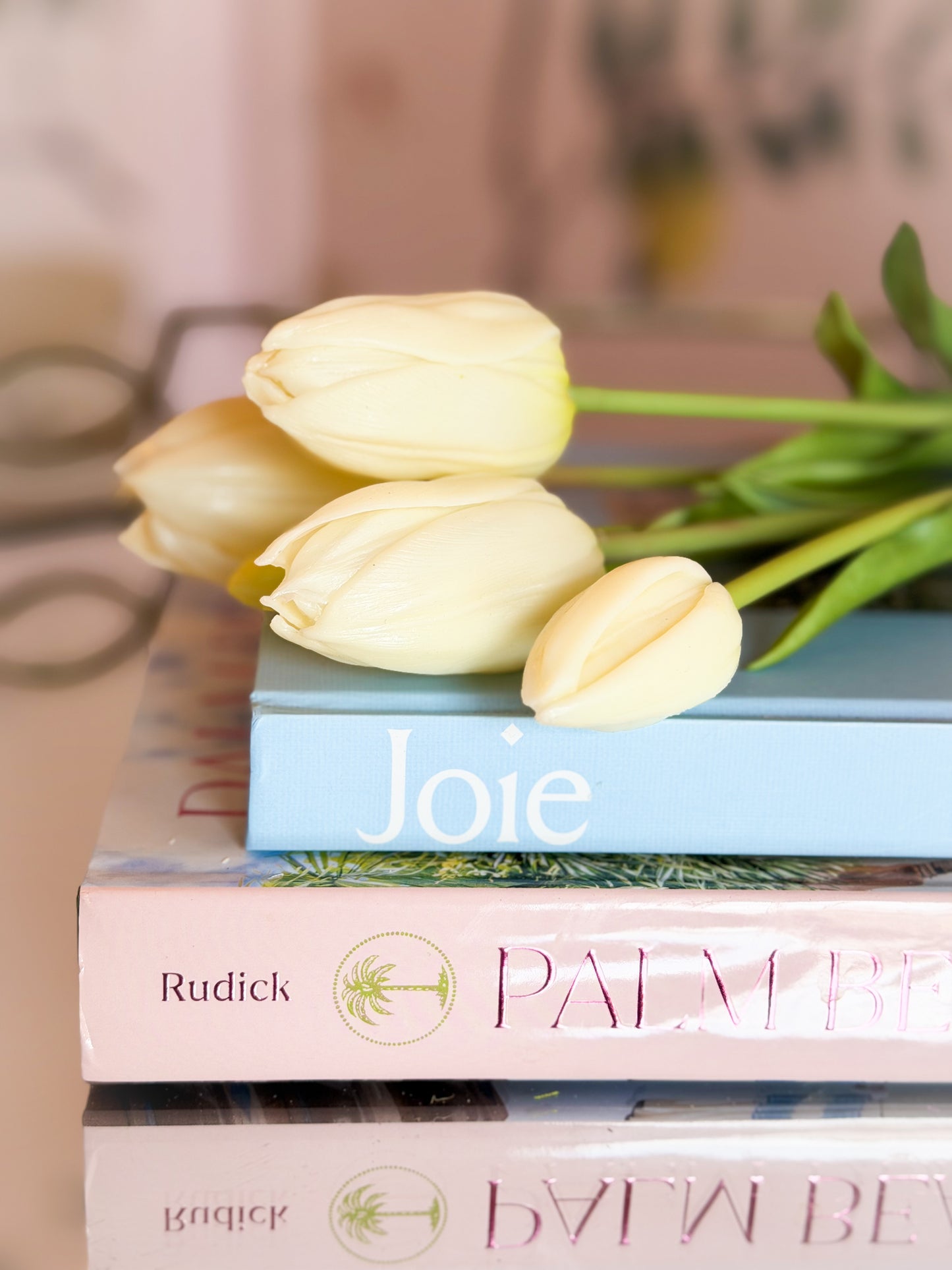 16” Real Touch Dutch Tulip Bundle – Cream