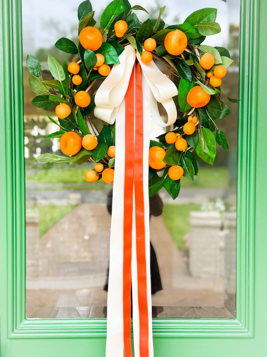 Classic Clementine Wreath And Bow
