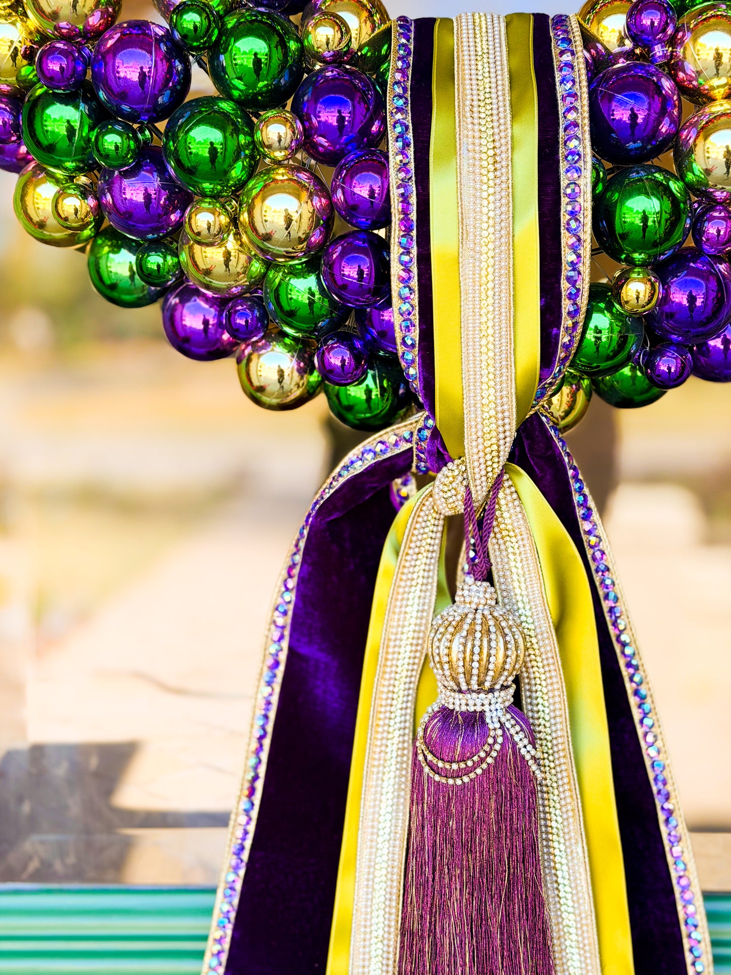 Grand Parade Tassel Mardi Gras Wreath And Sash