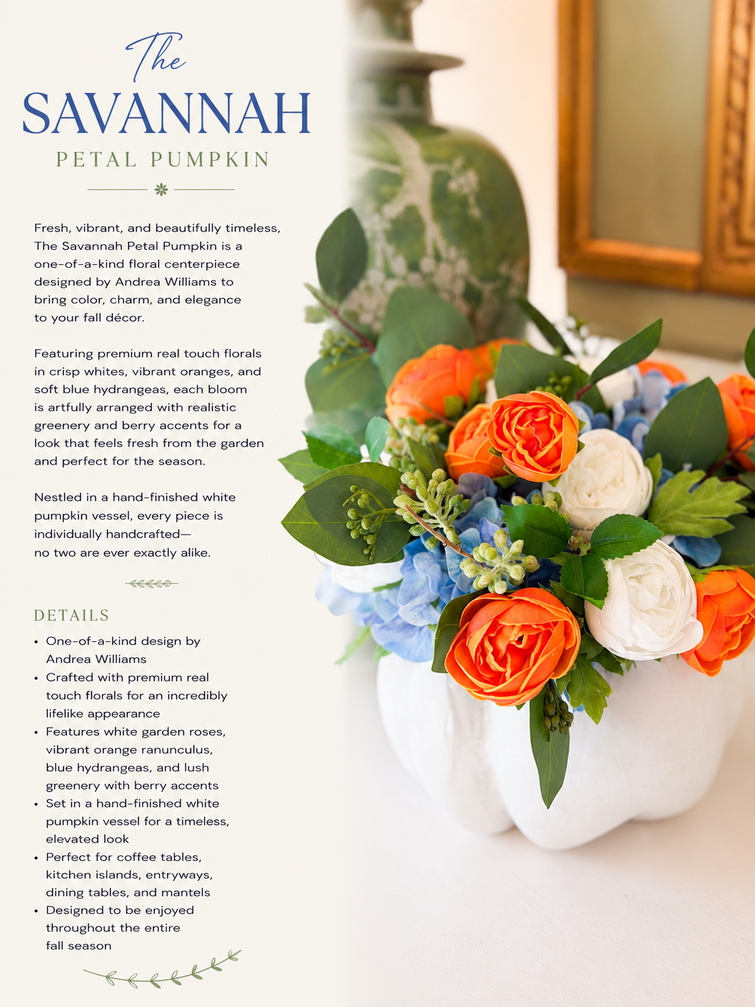The Savannah Petal Pumpkin
