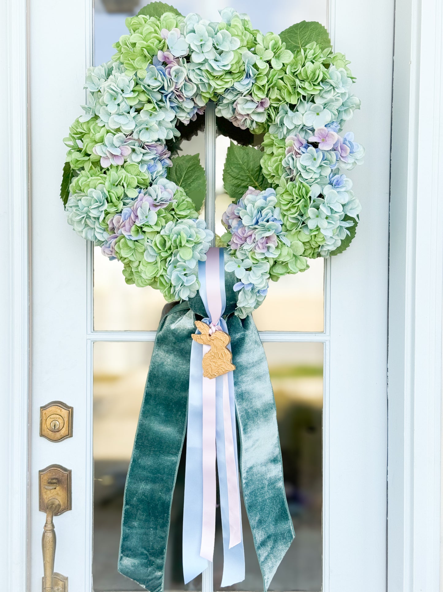 The Cottontail Hydrangea Wreath And Sash