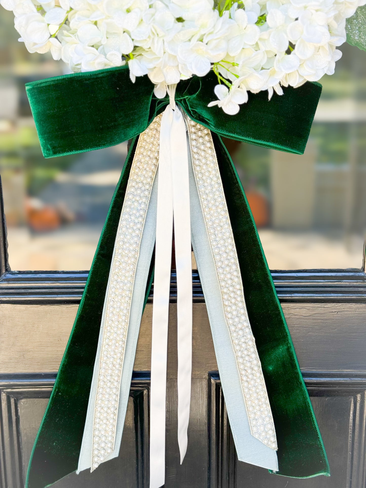 The Holiday Hydrangea Wreath And Bow