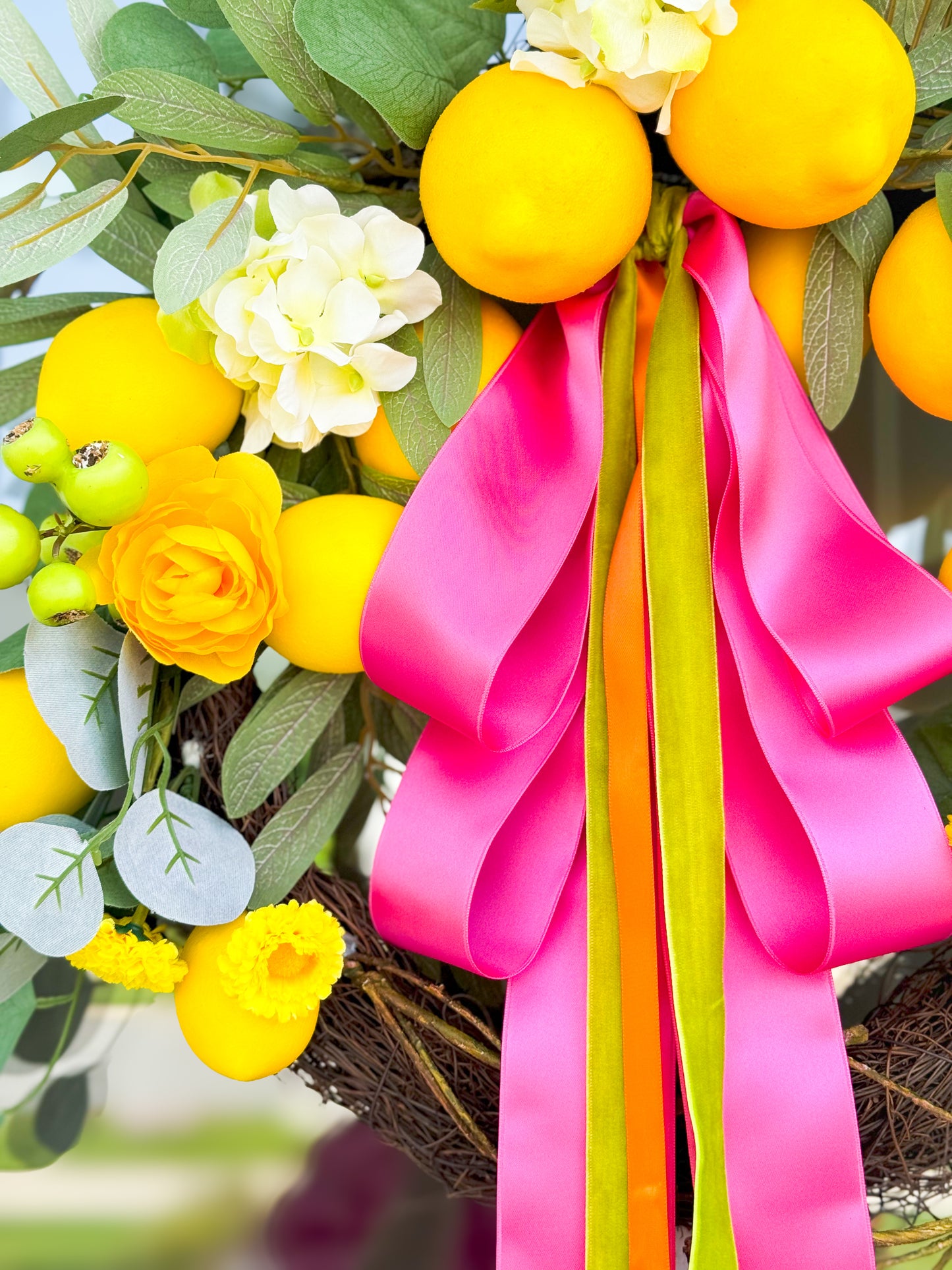 The Summer Citrus Wreath And Bow