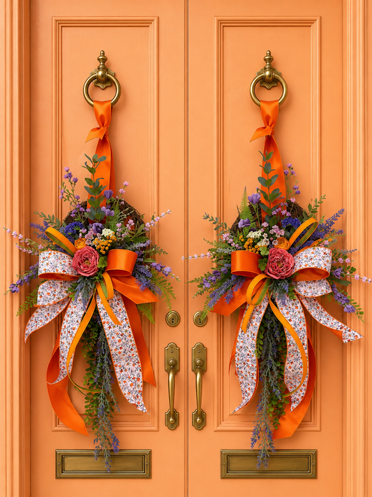 Clementine Garden Petite Grapevine Wreath Set