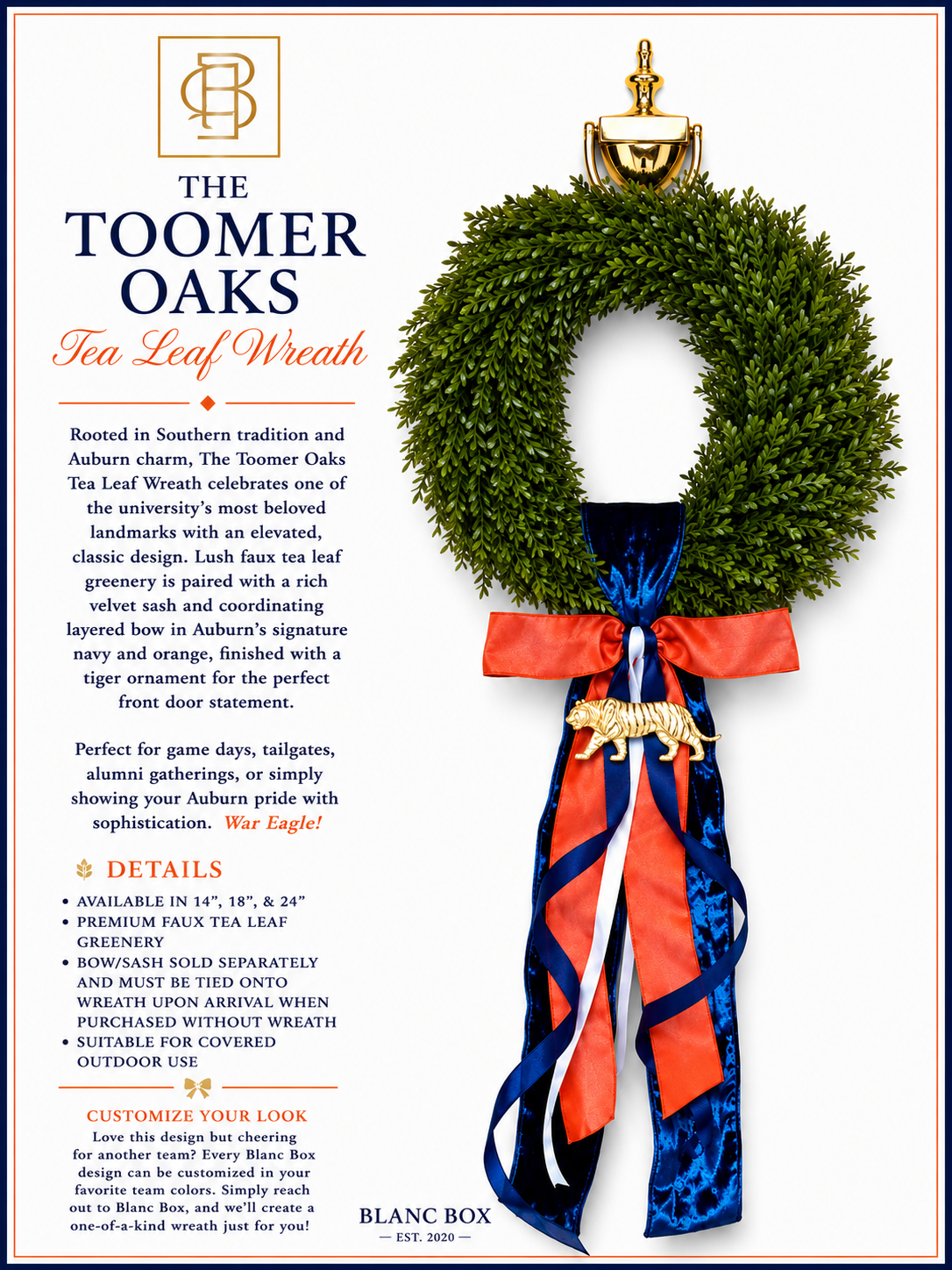 The Toomer Oaks Tea Leaf Wreath