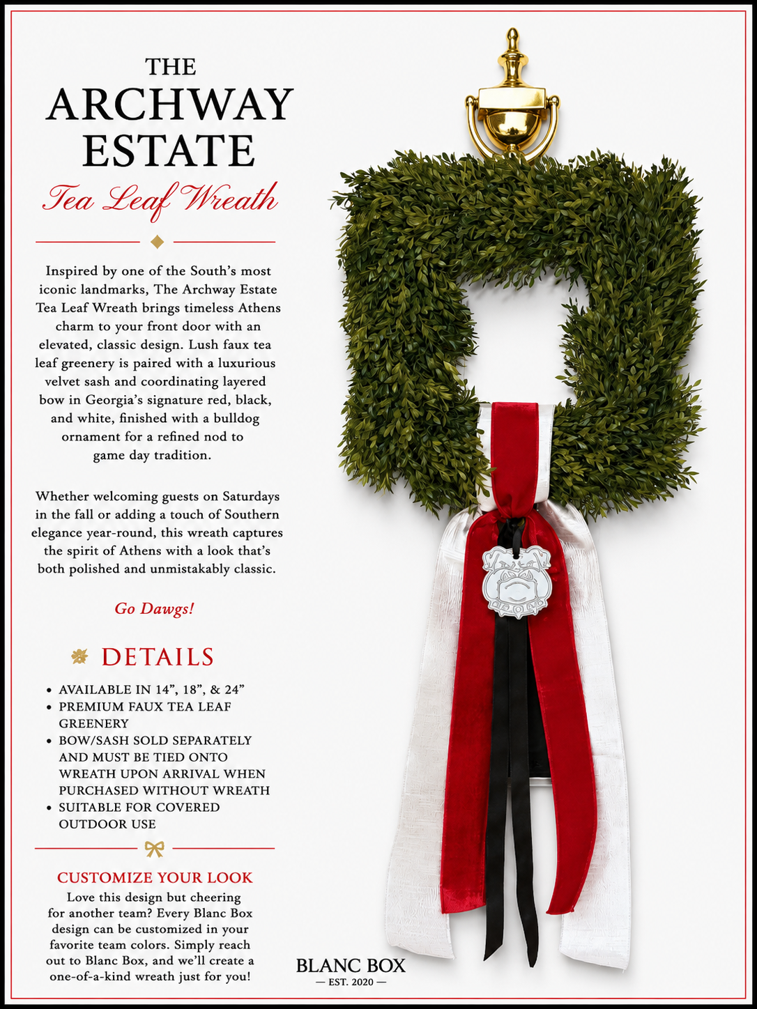 The Archway Estate Tea Leaf Wreath
