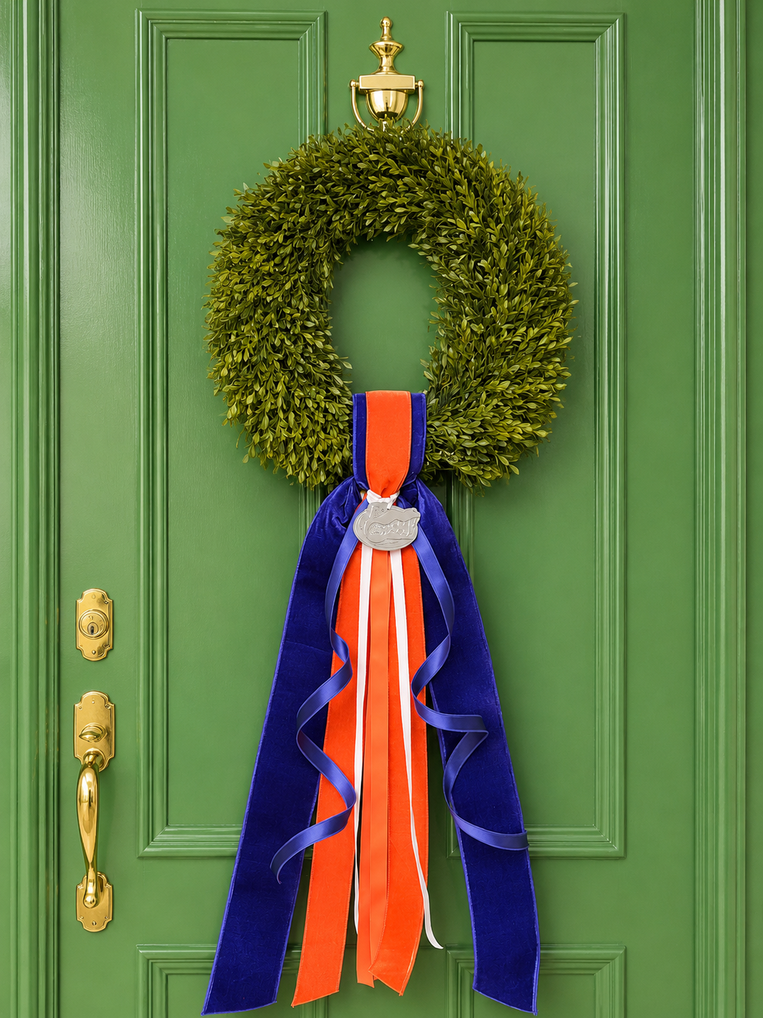 The Orange & Blue Manor Tea Leaf Wreath