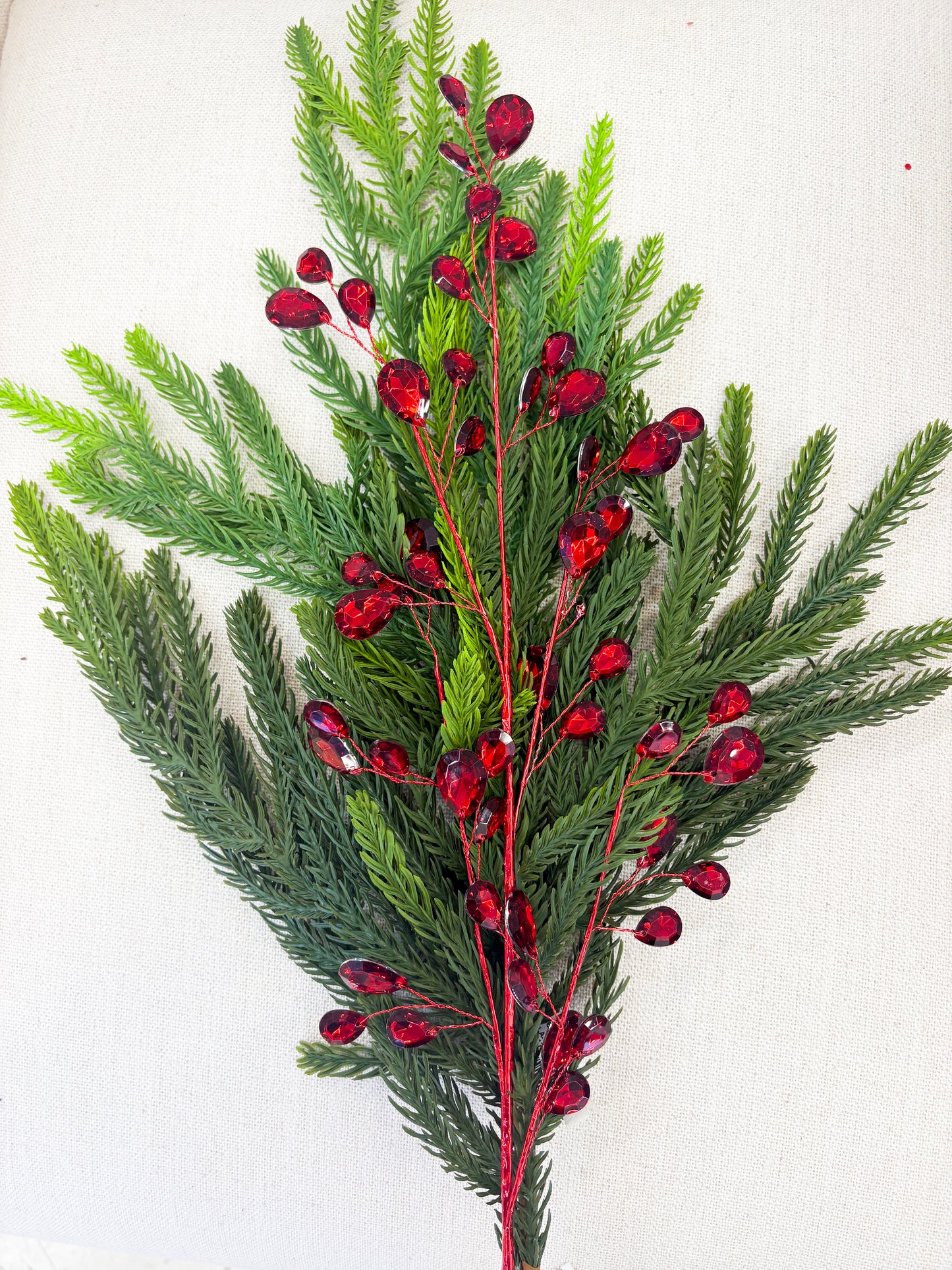 Willow Pine & Crimson Jewel Stem Bundle – Set of 12