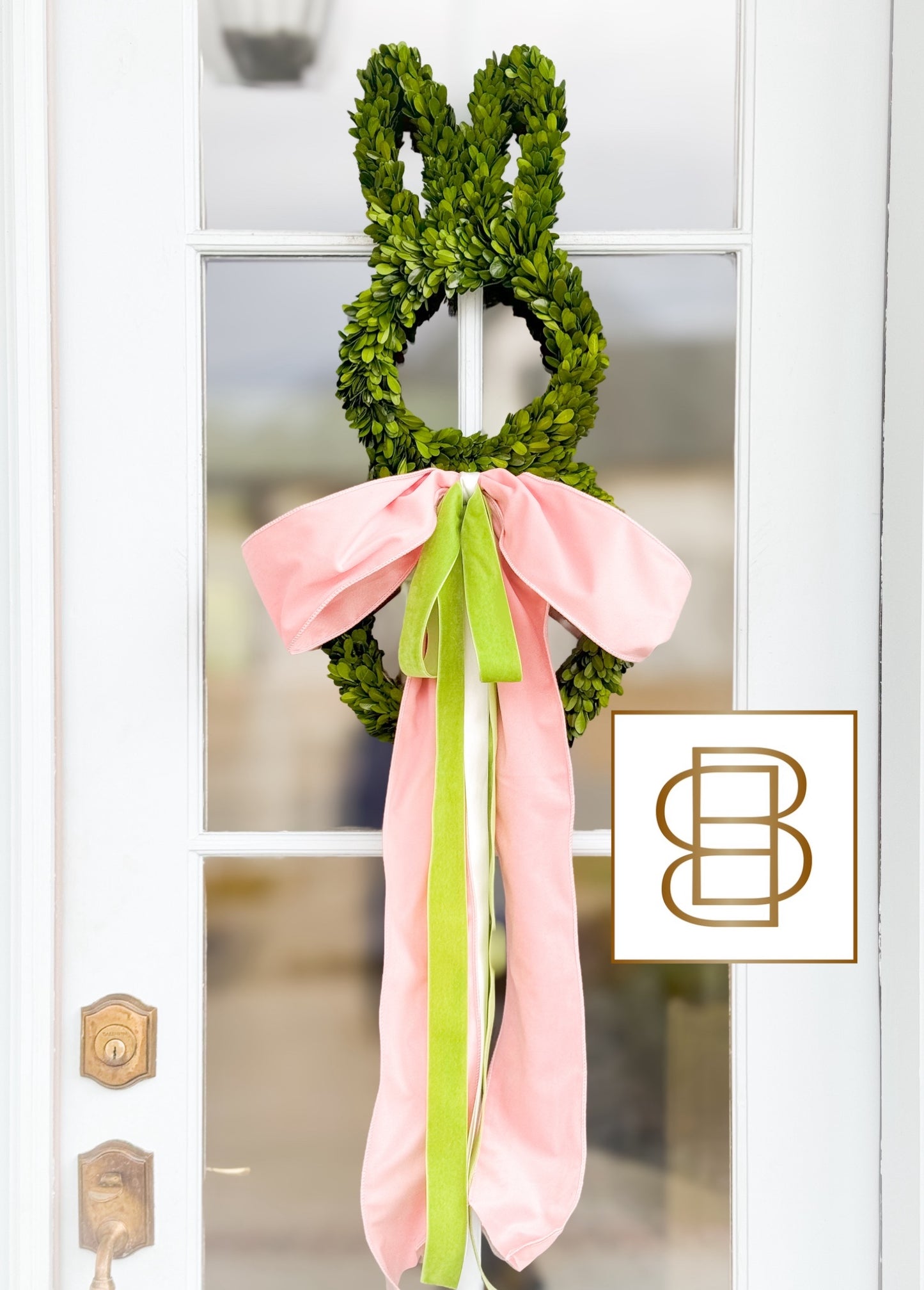 The Blissful Bow And Bunny Wreath