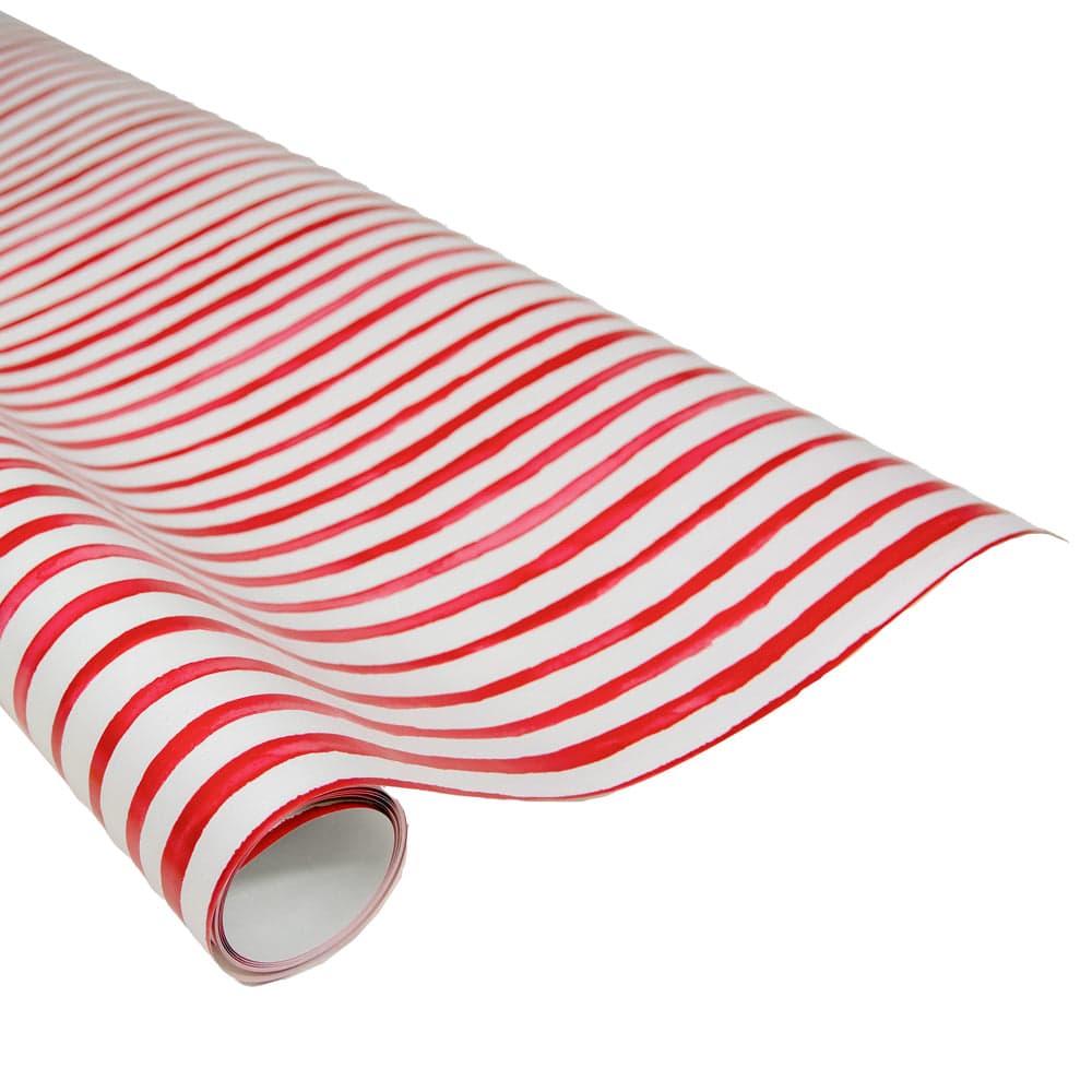 Painterly Stripe Red/White Roll Wrap