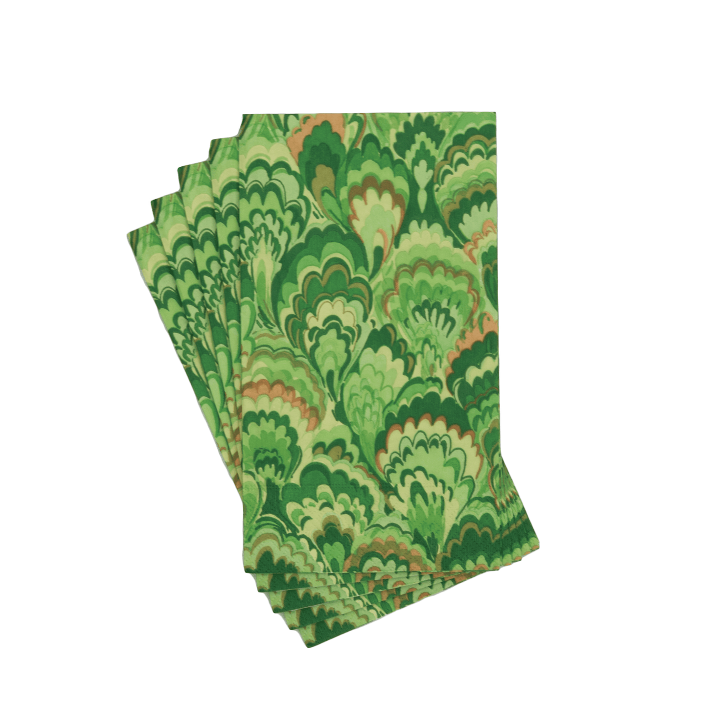 Marbled Ceramica Green & Fuchsia Guest Towels