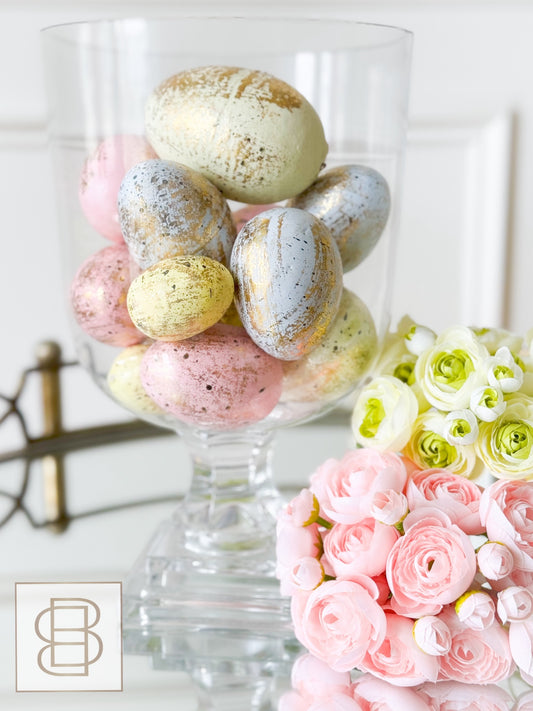 Pastel Easter Eggs with Gold