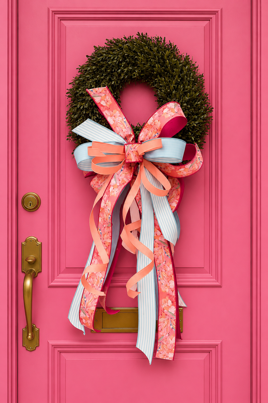 Pink Palmetto Tea Leaf Wreath