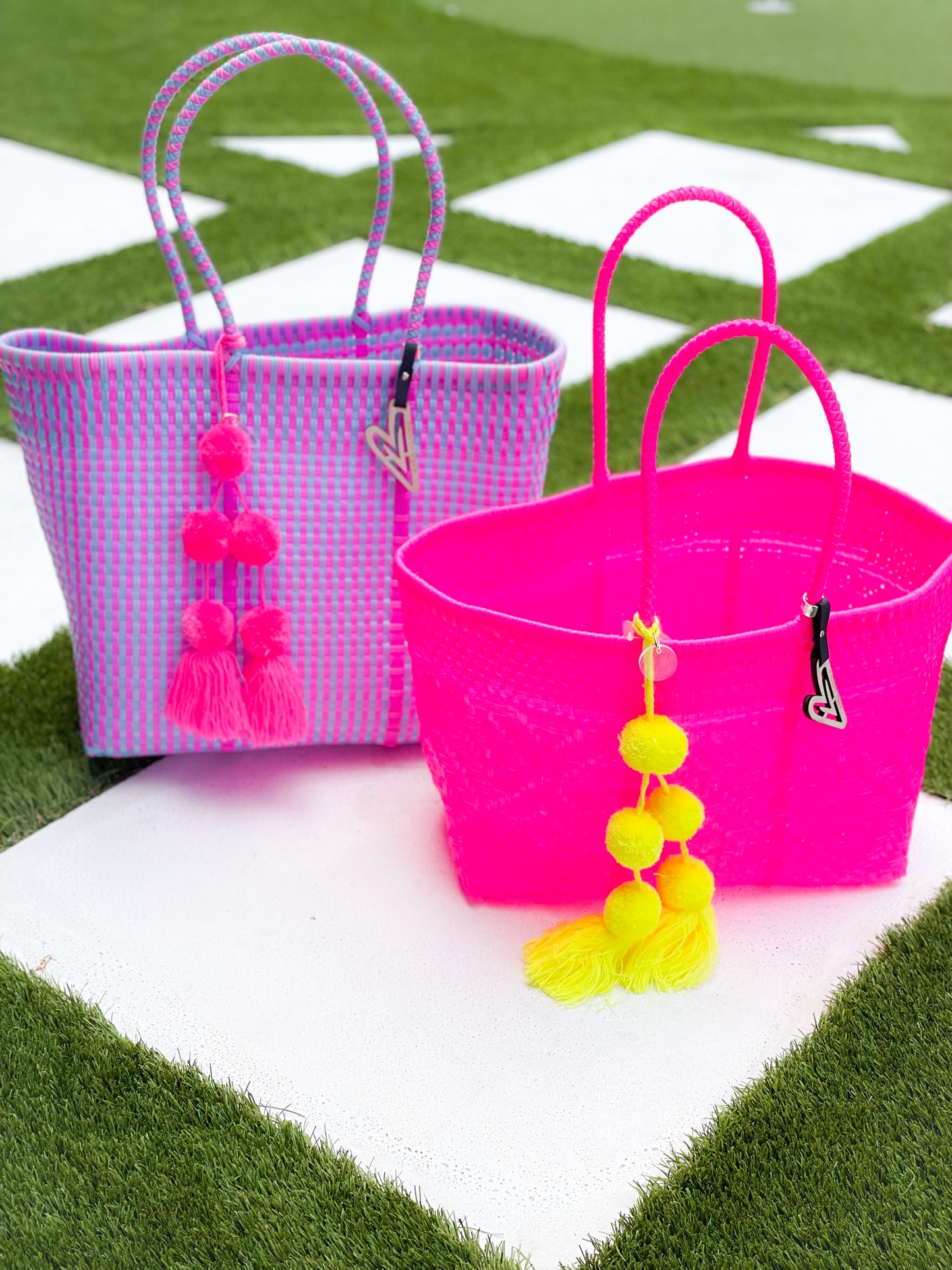 Hot Pink Maria Victoria Tote And Tassel
