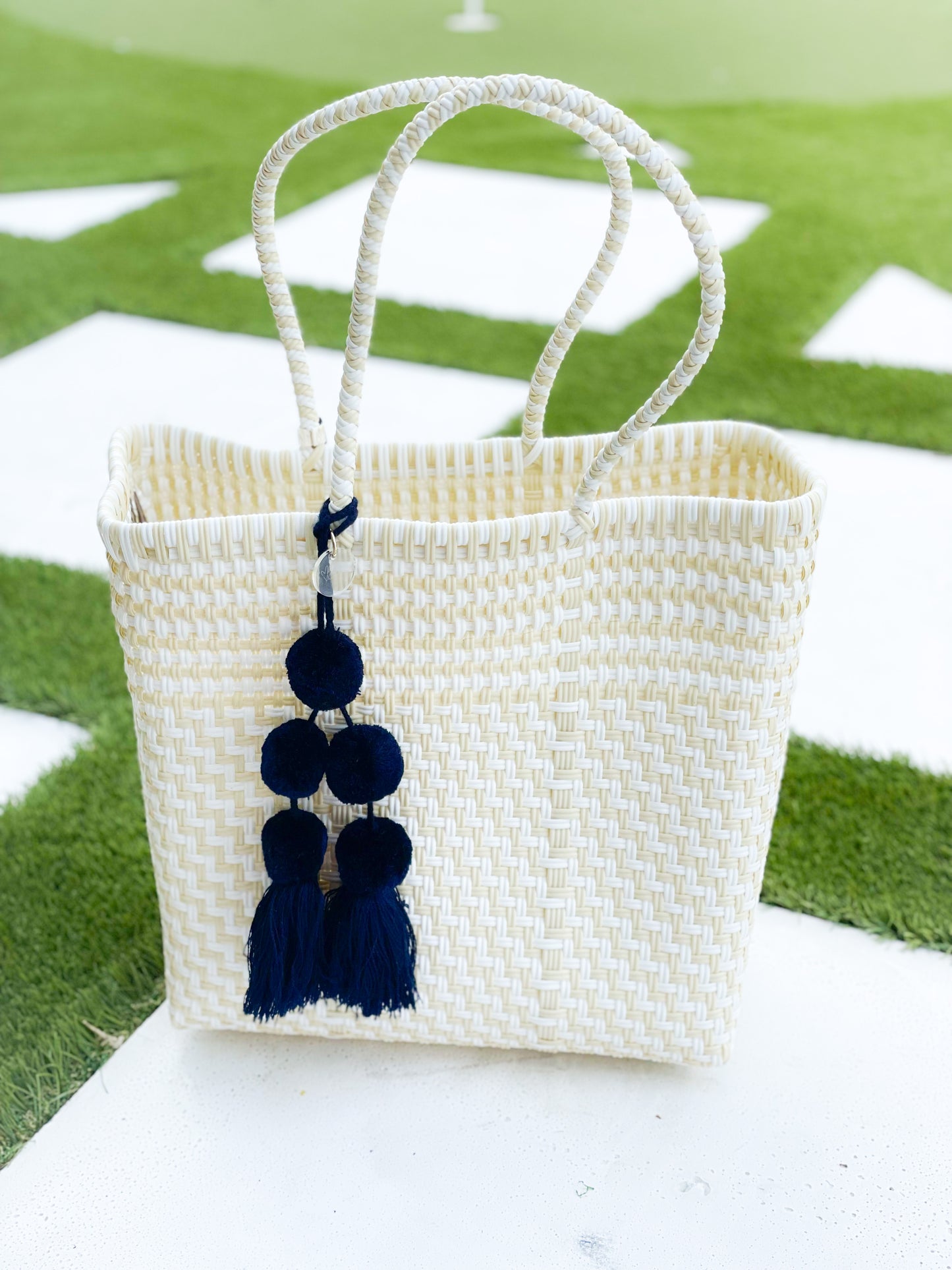 White And Bone Maria Victoria Tote And Tassel