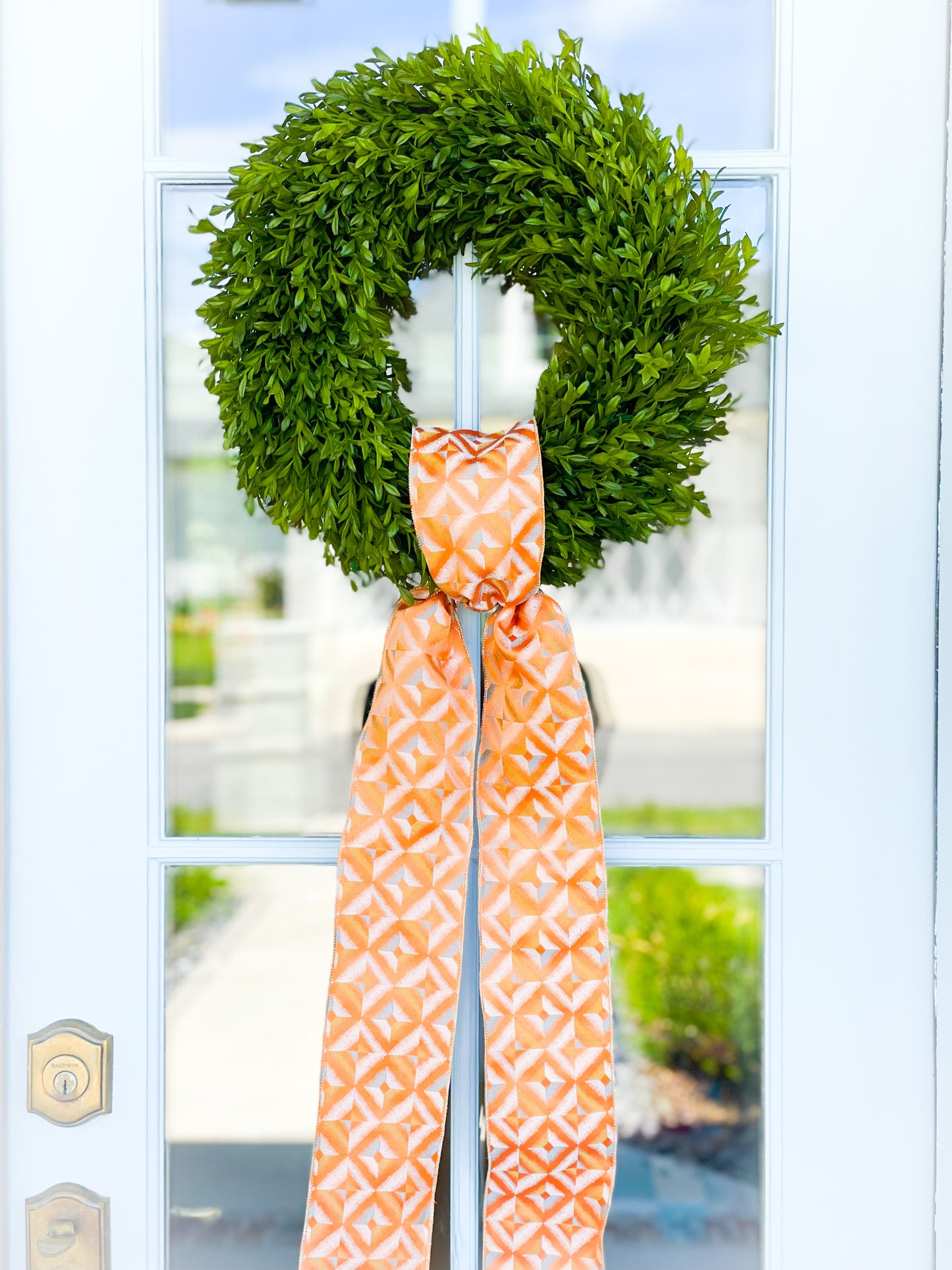 Modern Fall Tea Leaf Wreath And Sash