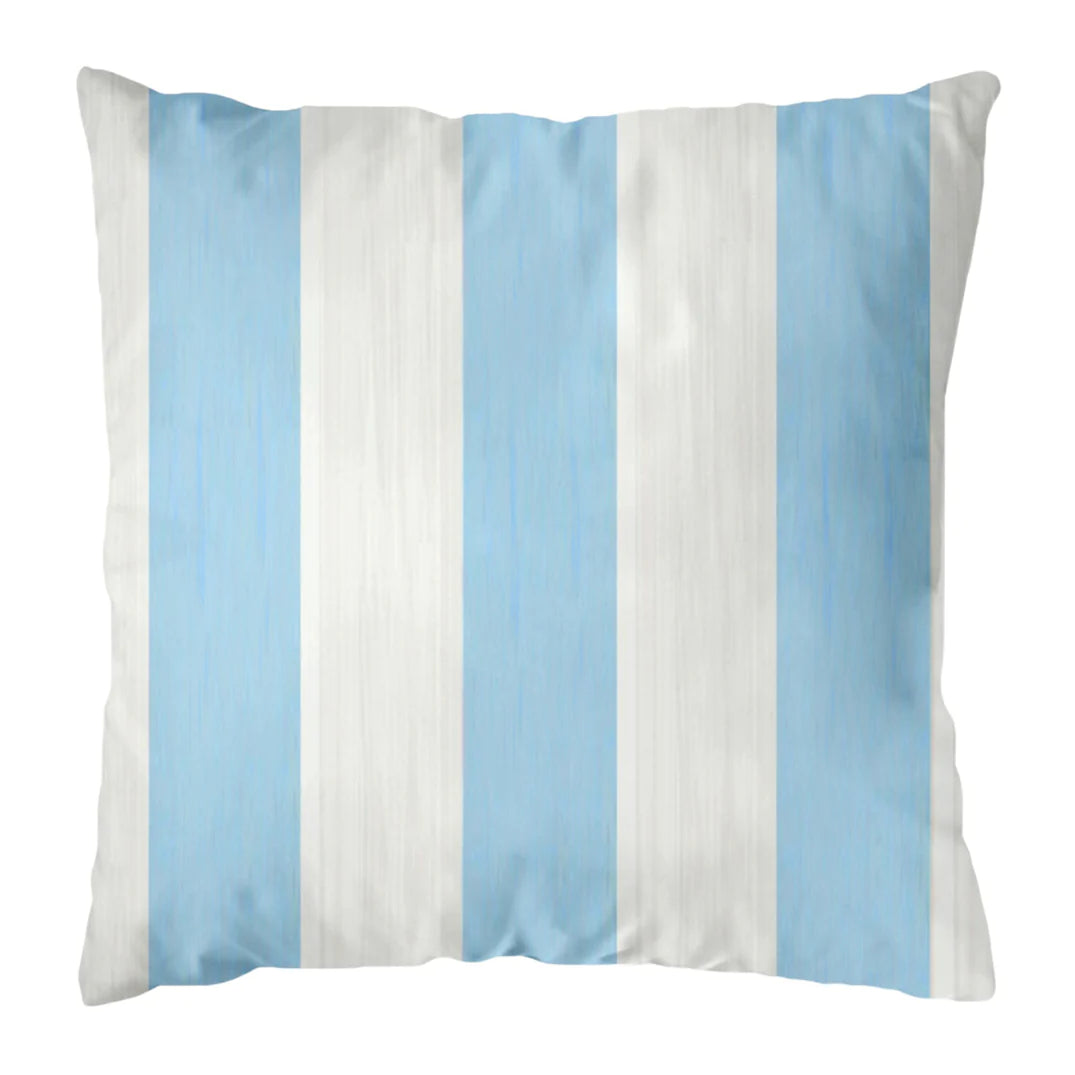 Laura Park Versailles Stripe Blue Outdoor Pillow