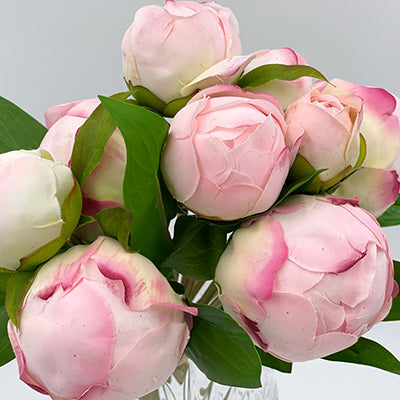 12” Light Pink Peony Bud Bouquet