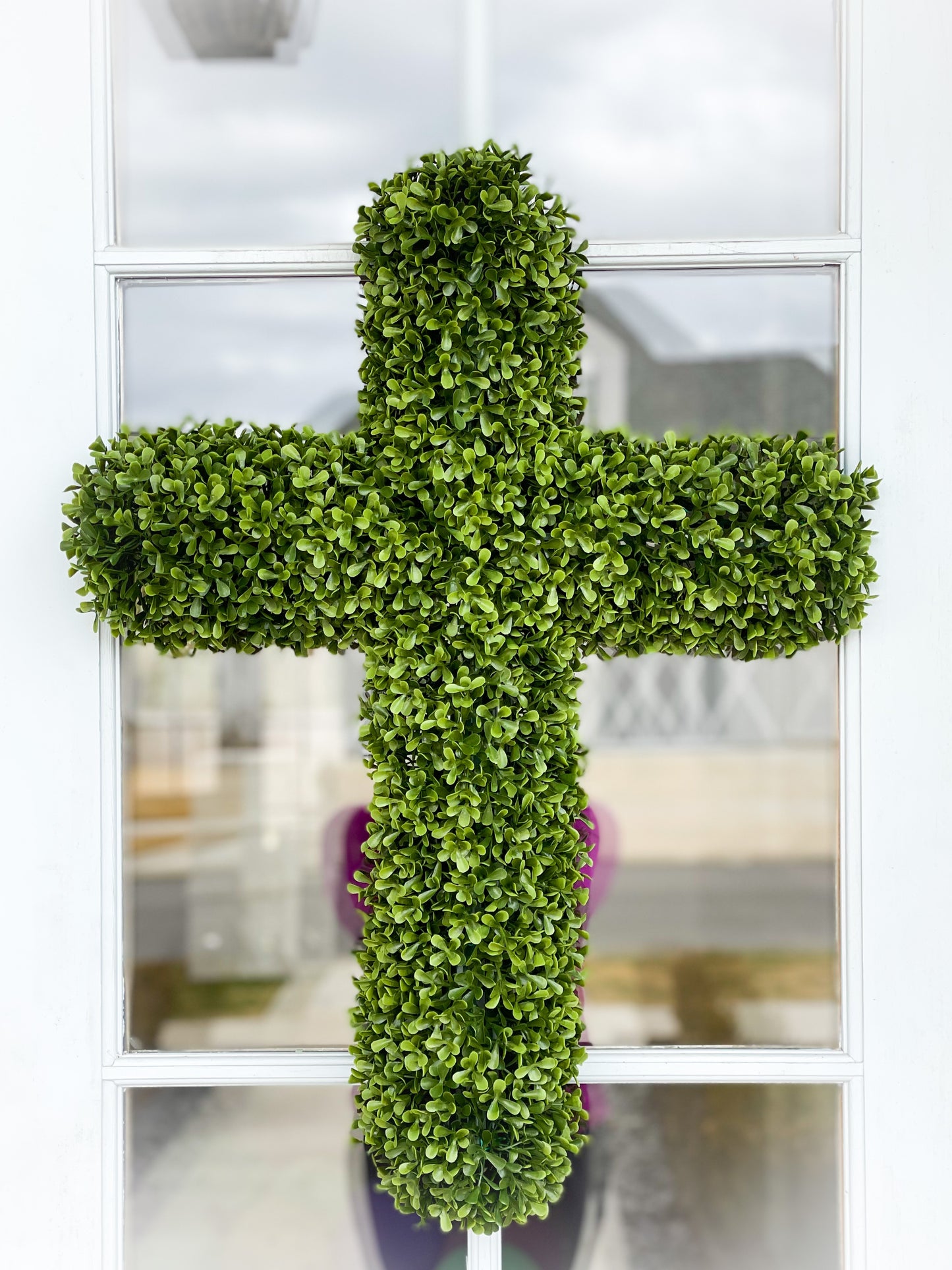 Boxwood Cross Wreath